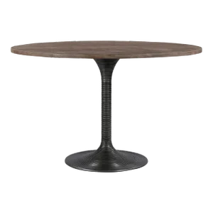 Rustic Modern 48” Round Metal & Wood Dining Table