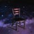 Accept by Tiffany Dae | Oil on Panel Painting of a solitary chair in a dark space For Sale