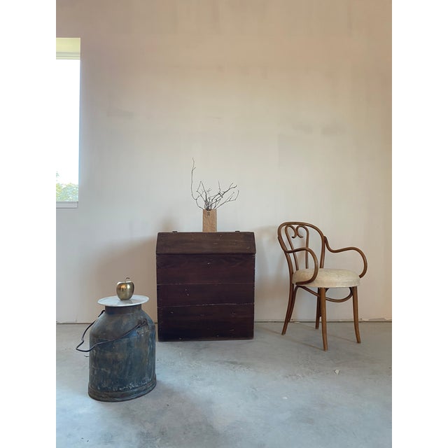 Rusty Milk Pail Drink Table With Marble Top For Sale - Image 4 of 17