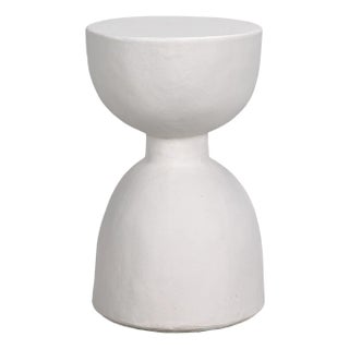 Hourglass Stool, White Fiber Cement For Sale