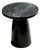 Side Table in Black Mango Wood with Minimalist Conical Base, 1980s For Sale