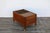 Wood Mid-Century Modern Walnut Coffee Table With Leather Magazine Holder & Brass Casters, C. 1960s For Sale - Image 7 of 18