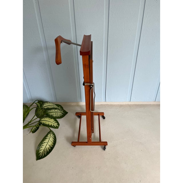 Fratelli Reguitti Fratelli Reguitti Electric Man's Valet-Italian Clothes Rack With Wheels-1960s Trouser Pants Press Rolling Stand For Sale - Image 4 of 12