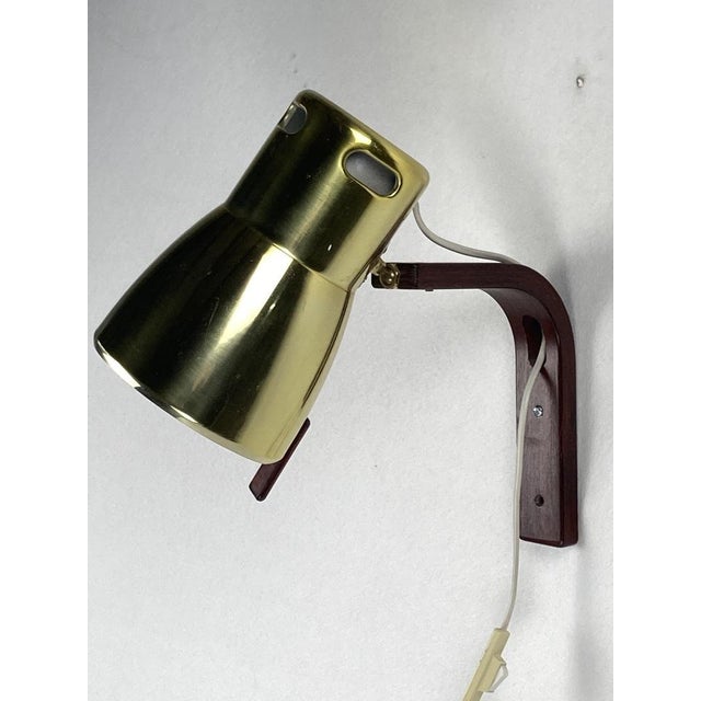 Swedish V488 Wall Light in Teak and Brass by Hans Agne Jakobsson, 1960s For Sale - Image 9 of 18