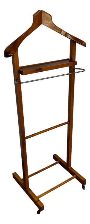 Mid-Century Modern Italian Beech Dressboy Valet Stand, 1960s