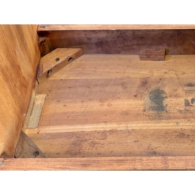 Wood Antique Rustic Wooden Bench For Sale - Image 7 of 8