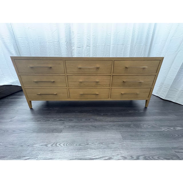Rh French Contemporary 9-Drawer Dresser – Light Oak / Champagne For Sale - Image 9 of 16