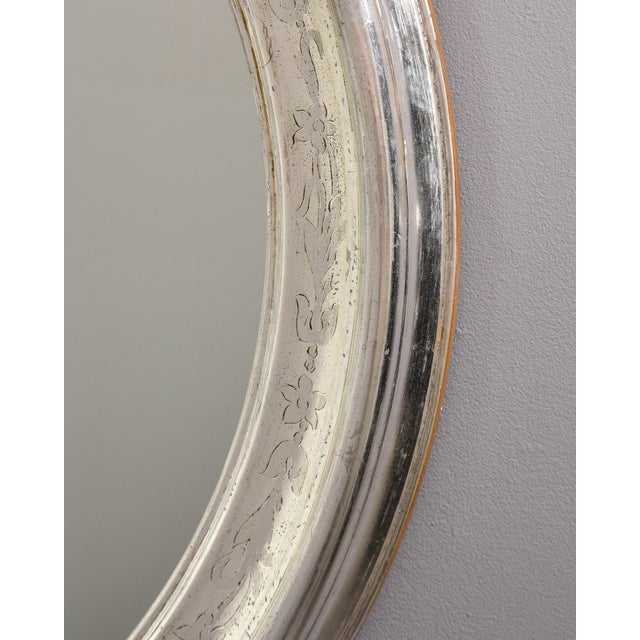 Large Round Louis Philippe Silverleaf Mirror For Sale In Detroit - Image 6 of 10