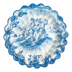 Hand Painted Ceramic Plate from Mazzotti Albisola