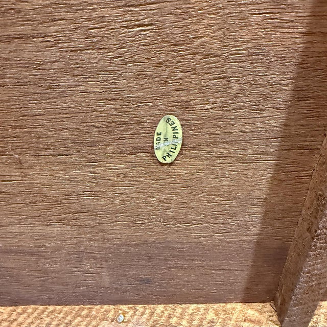 Vintage Bamboo and Rattan Bar Cart Serving Trolley For Sale - Image 11 of 12