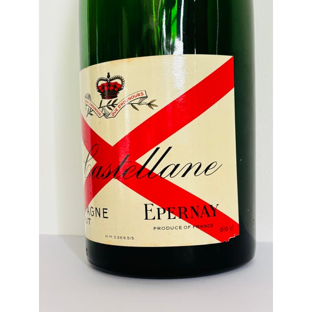 Rustic European Late 20th Century De Castellane Brut Champagne Specimen Bottle For Sale - Image 3 of 10