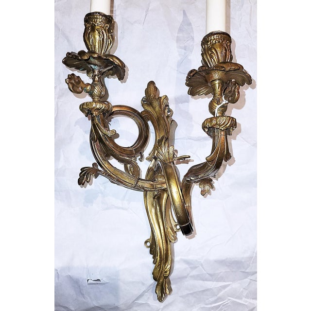 Mid 19th Century French Gilt Bronze Rococo Gas Light Sconce For Sale - Image 13 of 13