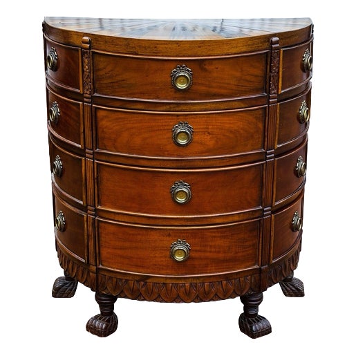 Chest of Drawers with Sunburst Inlaid Top For Sale