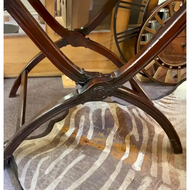 Wood Antique English Campaign Table With Folding Mechanism, For Sale - Image 7 of 10