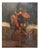 Depicting Saint George on Horseback Slaying the Dragon, 1800s, Oil on Panel For Sale