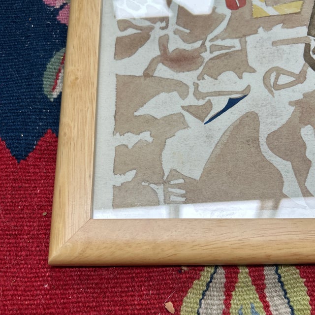 1950’s original abstract expressionist watercolor painting. Measures 10x8 or 11.5x9.5 framed. Check out my shop Robins Egg...