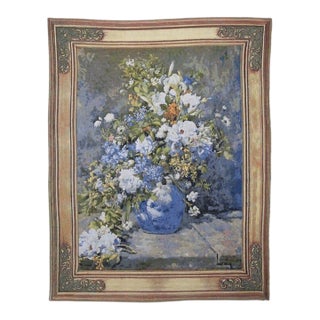 Renoir Spring Bouquet Loom Woven Tapestry - 142 X 118 Cm (4'8" X 3'10") - Requires Rod Size 3 For Sale