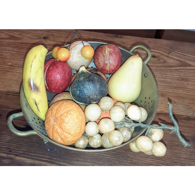 Italian Unpolished Stone Fruit 12 Pc For Sale - Image 10 of 12