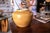 Late 20th Century Chinese Mustard Glazed Incised Slip Decoration Ceramic Vase Vessel For Sale - Image 4 of 7