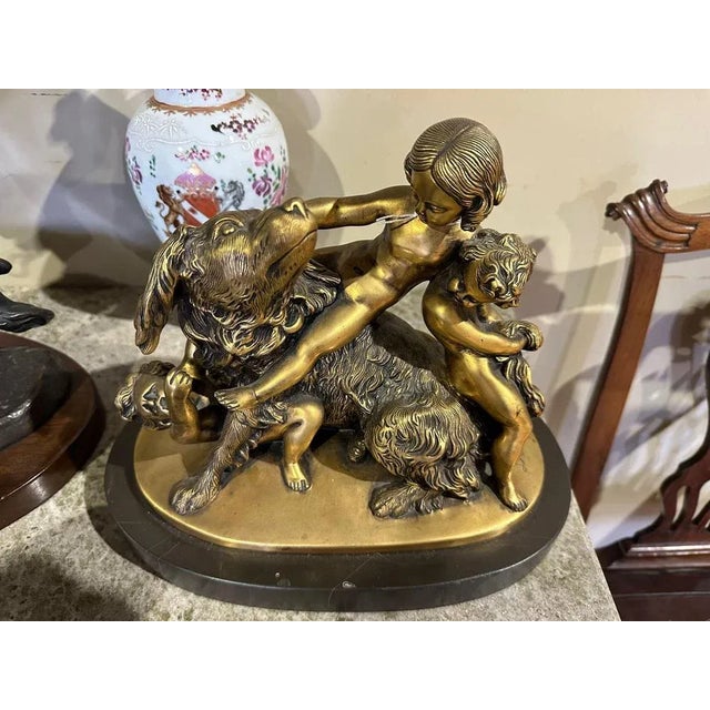 Edouard Drouot, Sculptural Group, Gilded Bronze For Sale - Image 6 of 9