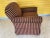 Vintage Burgundy and Gold Striped Club Chair in Corduroy Fabric by Norwalk Furniture For Sale - Image 4 of 11