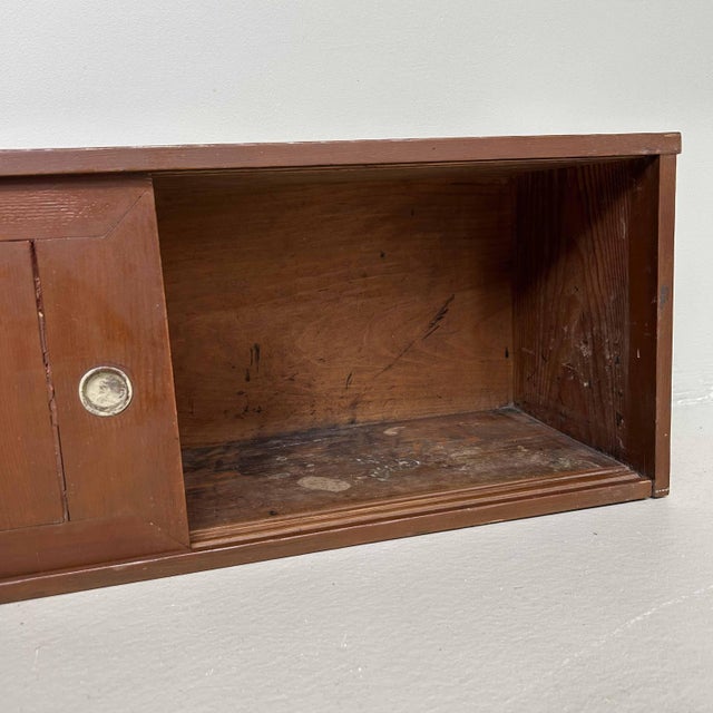 Brown Low Tansu with Sliding Doors, Japan, 1960s For Sale - Image 8 of 18