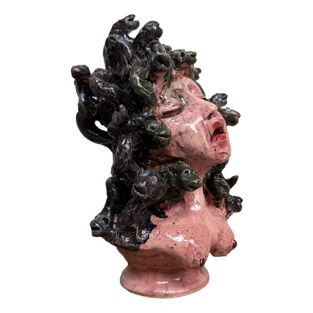 Ceramic Medusa Bust by Gennaro Condurso, Italy, 2010s For Sale