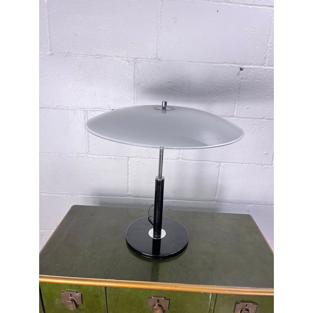 Mid-Century Modern Mid-Century Modern Ikea Table Lamp With Glass Shade and Chrome Base For Sale - Image 3 of 8
