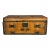 1900s Antique Trunk With Leather and Brass Details For Sale