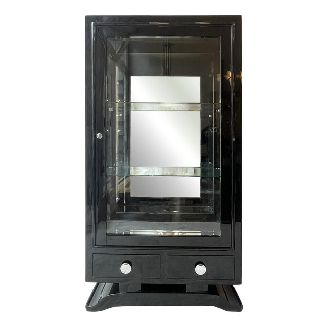 Art Deco 3-Sided Glazed Showcase For Sale