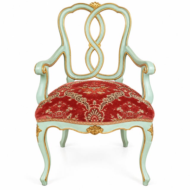 Italian Walnut Armchairs attributed to Fratelli Testolini, Venice, Italy, 1930s, Set of 2 For Sale - Image 4 of 10