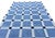 Handmade Cotton Vegetable Dyed Rug, Sky Blue and White Tile Geometric Dhurrie-6'x9' For Sale - Image 11 of 18