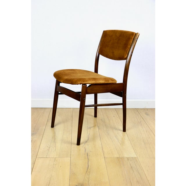 Vintage loft design bent chair in brown khaki. A brown Vintage Loft chair manufactured in the 1970s by Zamojskie Fabryki...
