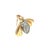 Modern 14k Yellow Gold 0.6ctw Diamond Studded Bee Brooch For Sale - Image 3 of 8