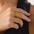1910s 1910s Art Nouveau Old Cut Diamond 14k Yellow Gold Floral Ring, Size 8 For Sale - Image 5 of 7