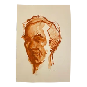 1965 Neil Meitzler Mid Century Portrait Painting