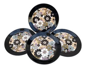 Vintage Set of 4 Homer Laughlin "Scottsdale" Abstract Floral