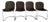 Vintage Dining Room Chairs attributed to Gastone Rinaldi, Italy, 1970s, Set of 4 For Sale