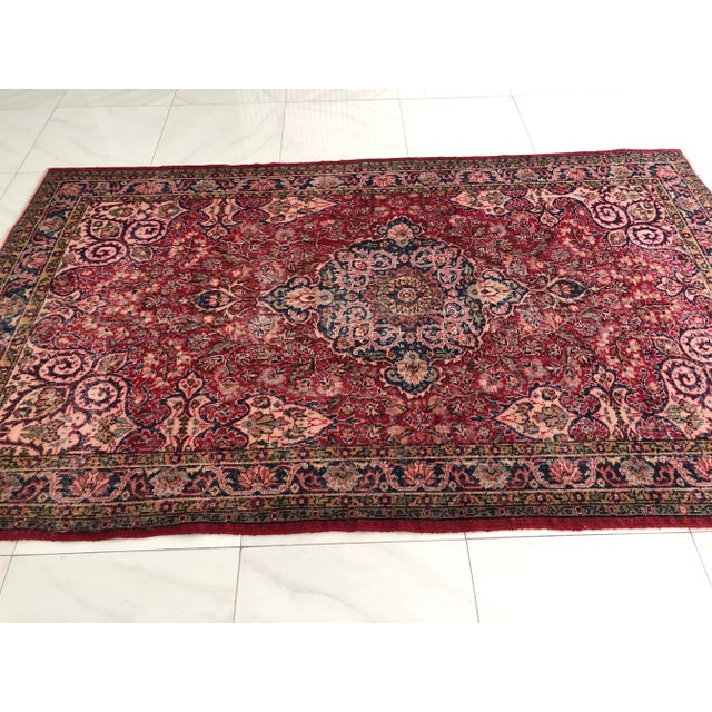 Textile 1970s Vintage Turkish Handwoven Rug - 5′10″ × 9′8″ For Sale - Image 7 of 11