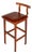 Rare Mid-Century Danish Modern Barstool in Teak & Leather by Knud Bent for Korup Stolefabrik, Denmark, C. 1960s For Sale