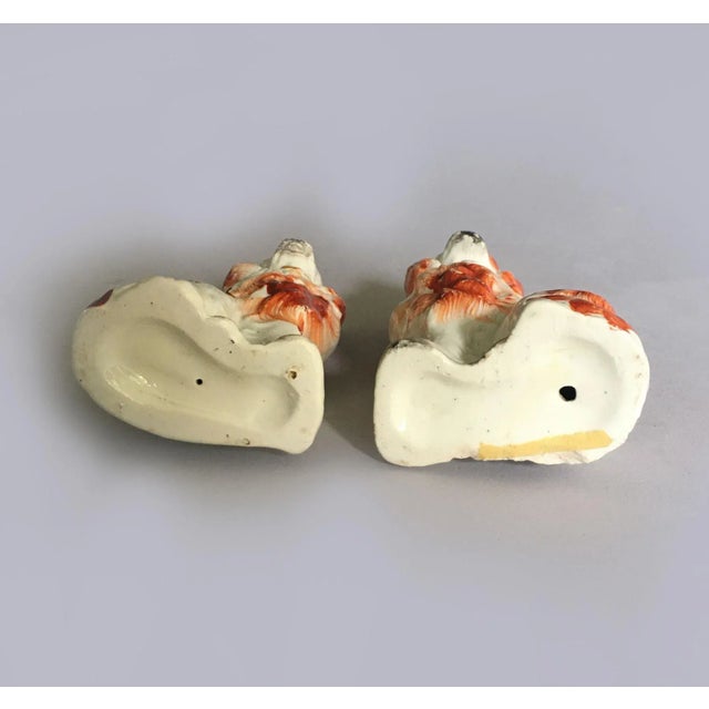Pair of Mid 19th Century Staffordshire King Charles Spaniels For Sale - Image 9 of 9