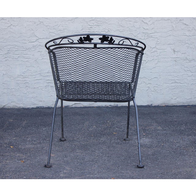 Vintage Wrought Iron Pair Of Patio Armchairs Chairs For Sale - Image 15 of 18