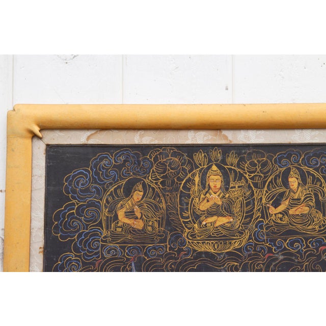 Framed Tibetan Buddhist Thang Ka For Sale - Image 4 of 9