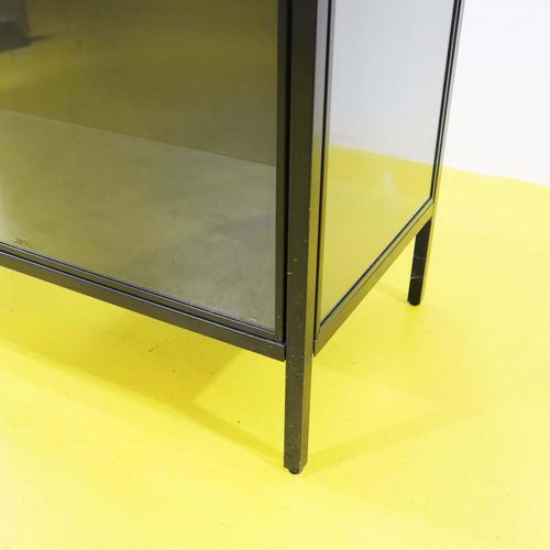 Rudsta Display Cabinet in Anthracite Metal and Glass from Ikea For Sale - Image 4 of 10