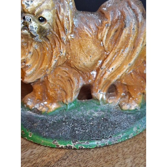 Antique Hubley #353 Cast Iron Pekingese Dog Paperweight Figurine / Single Bookend (C. 1920s) For Sale - Image 9 of 17