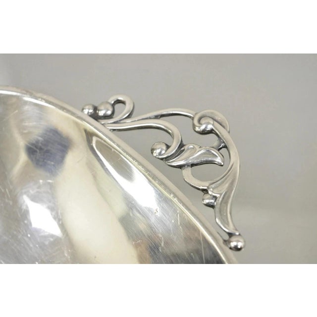 Silver Vintage Denmark Gidom Fraberg Designed Silver Plated Trinket Candy Dish For Sale - Image 8 of 11