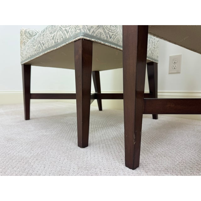 Swaim Furniture Cary Arm Chairs With Rose Tarlow Fabric (Set of 4) For Sale - Image 12 of 12