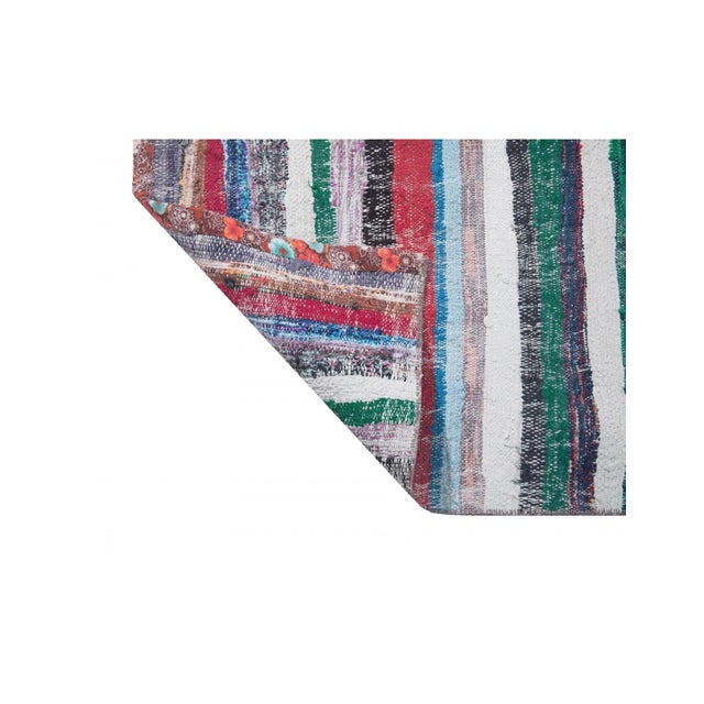 Colorful Vintage Striped Rag Runner - 2`11" X 12`8" For Sale In Los Angeles - Image 6 of 6