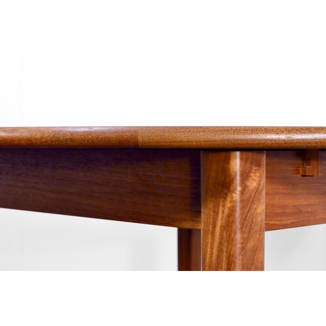 Wood Mid-Century Danish Teak Extendable Dining Table, 1960s For Sale - Image 7 of 11