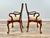Wood Vintage Queen Anne Burl Walnut Dining Chairs With Leopard Velvet Seats — Set of 8 For Sale - Image 7 of 18